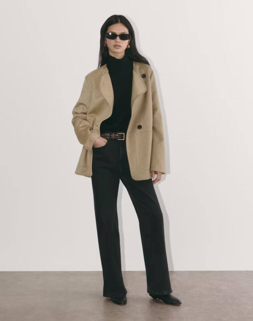 The October Coat Dark Heathered Camel - Everlane